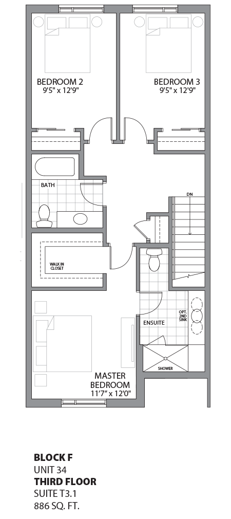 Floorplan -  - unit34-Third Floor