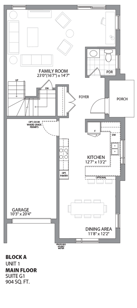 Floorplan - UNIT 1 - Ground floor