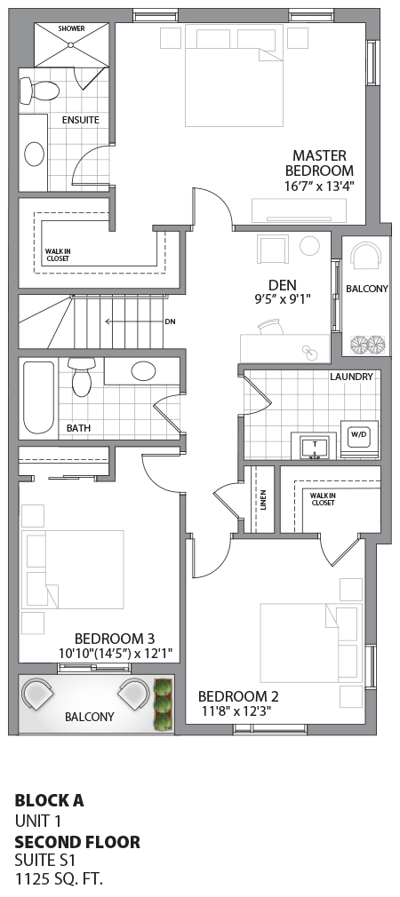 Floorplan - UNIT 1 - Second Floor