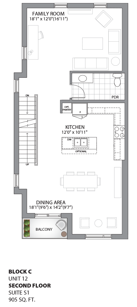 Floorplan - UNIT 12 - Second Floor