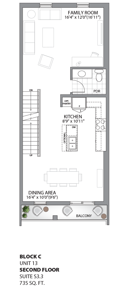 Floorplan - UNIT 13 - Second Floor