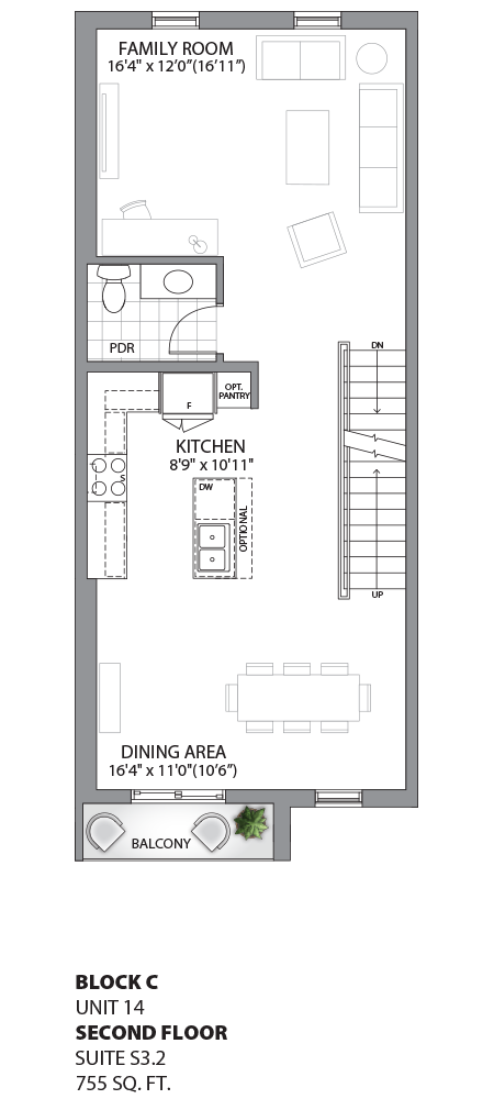 Floorplan - UNIT 14 - Second Floor