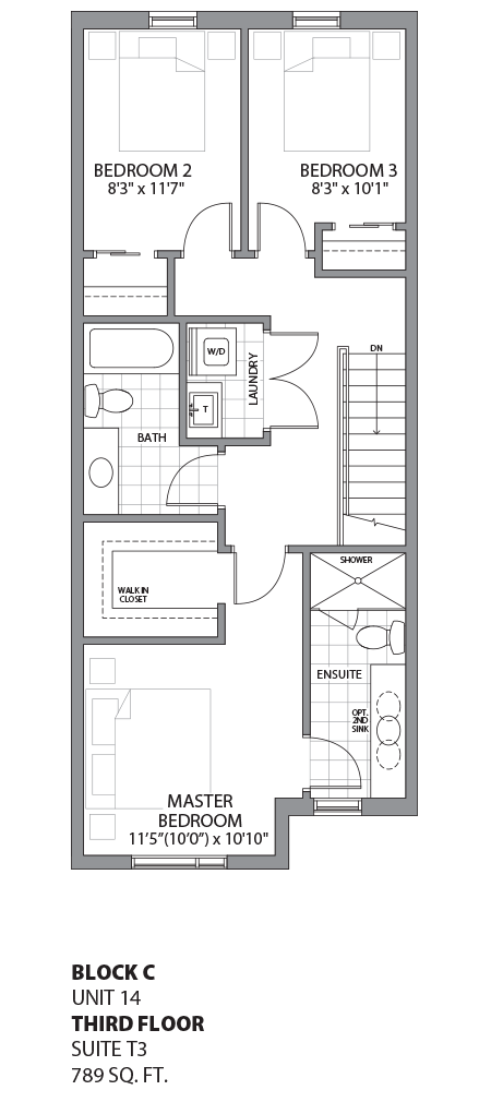 Floorplan - UNIT 14 - unit14-Third Floor