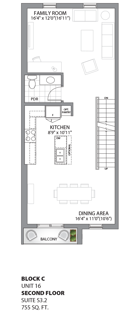 Floorplan - UNIT 16 - Second Floor