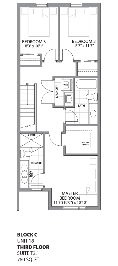 Floorplan - UNIT 18 - unit18-Third Floor