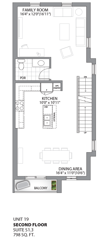 Floorplan - UNIT 19 - Second Floor
