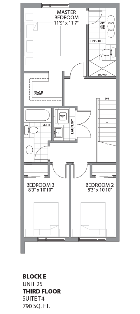 Floorplan - UNIT 25 - unit25-Third Floor