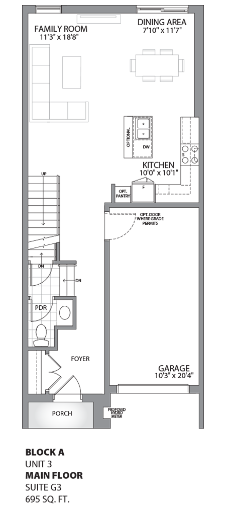 Floorplan - UNIT 3 - Ground floor