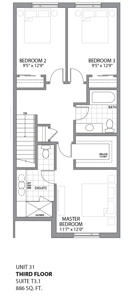 Floorplan - UNIT 31 - unit31-Third Floor