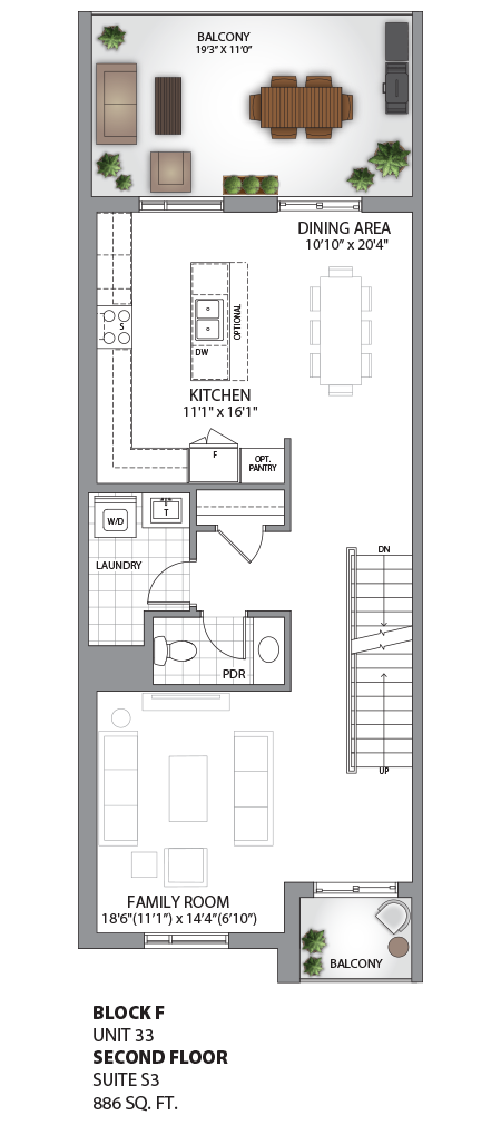 Floorplan - UNIT 33 - Second Floor