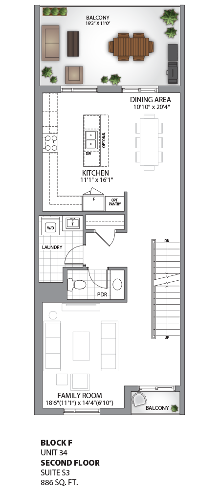 Floorplan - UNIT 34 - Second Floor