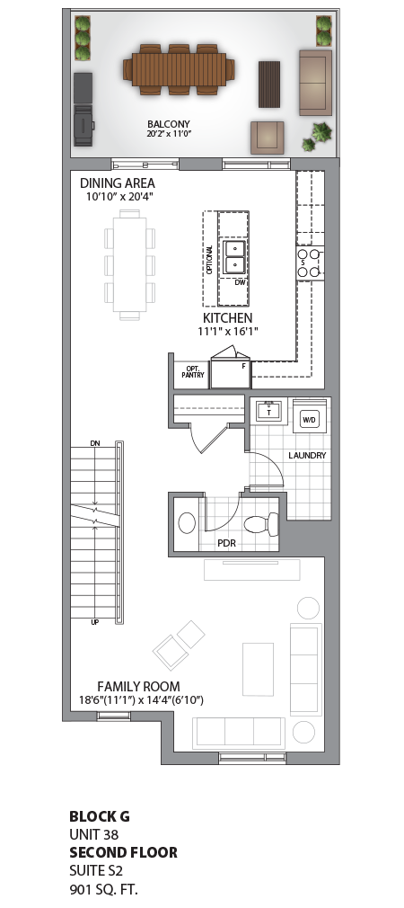 Floorplan - UNIT 38 - Second Floor