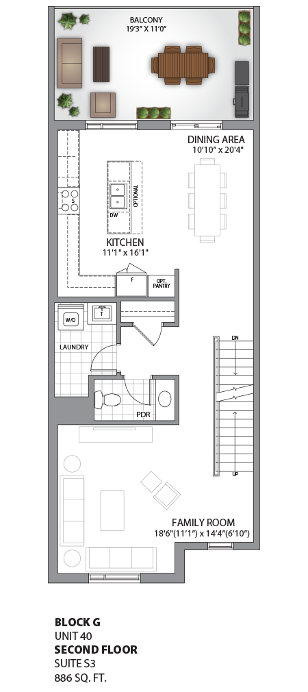 Floorplan - UNIT 40 - Second Floor