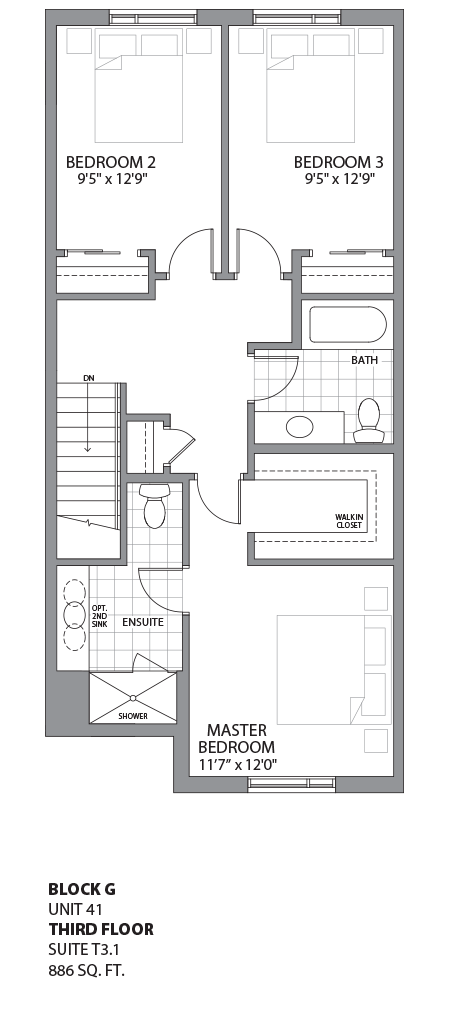 Floorplan - UNIT 41 - unit41-Third Floor