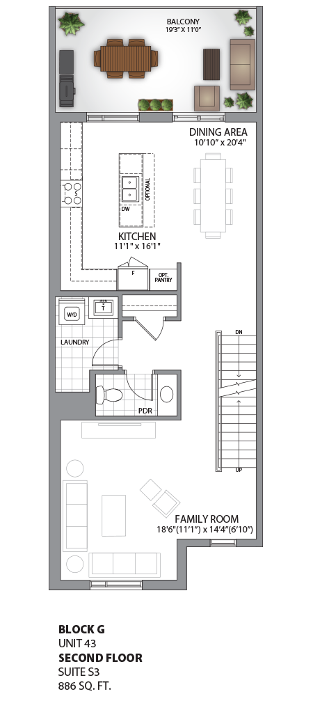 Floorplan - UNIT 43 - Second Floor