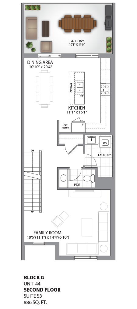 Floorplan - UNIT 44 - Second Floor