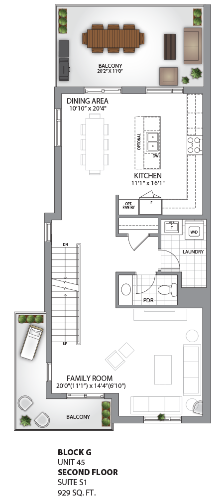 Floorplan - UNIT 45 - Second Floor