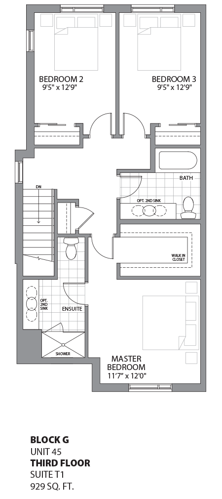 Floorplan - UNIT 45 - unit45-Third Floor