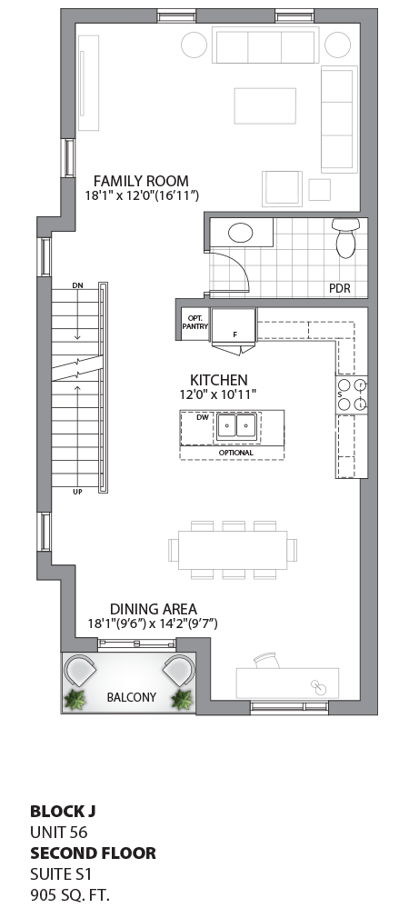 Floorplan - UNIT 56 - Second Floor
