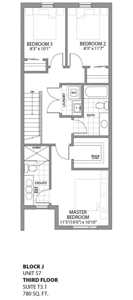 Floorplan - UNIT 57 - unit57-Third Floor