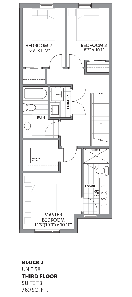 Floorplan - UNIT 58 - unit58-Third Floor