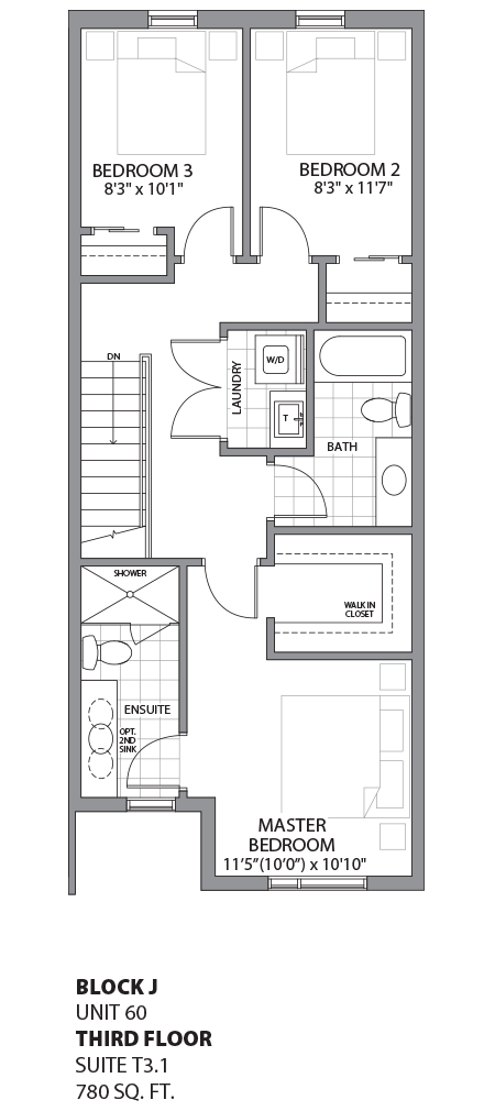 Floorplan - UNIT 60 - unit60-Third Floor
