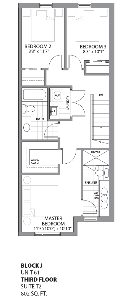 Floorplan - UNIT 61 - unit61-Third Floor