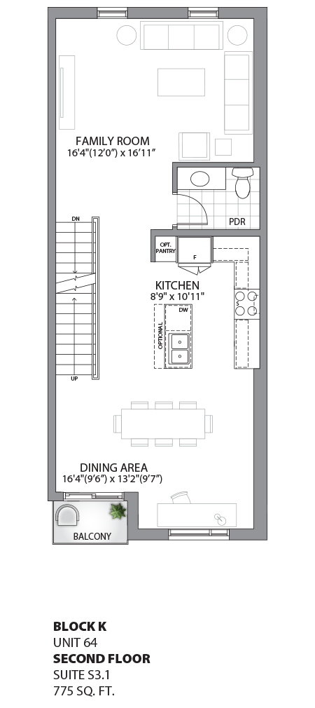 Floorplan - UNIT 64 - Second Floor